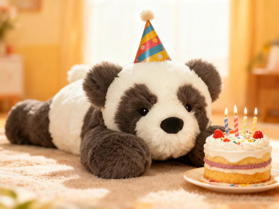 Muñeca de peluche Jellycat Smudge Panda acostada nueva con etiquetas + bolsa antipolvo Reino Unido