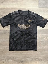 Arsenal 2022 2023 #9 Gabriel Jesus Soccer Jersey Black/Gold Size 28 Small FIFA