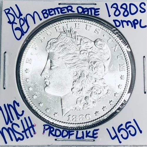 1880 S BU UNCIRCULATED MORGAN SILVER DOLLAR AUTHENTIC U.S.MINT FREESHIPPING 4551
