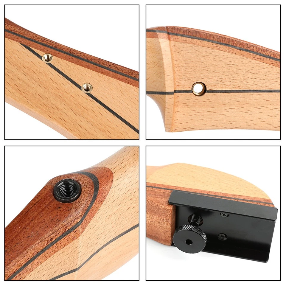 Recurve Bow Set 66''68''70'' Wooden Takedown14-40lb Arrow Archery Hunting Target - Image 4 of 4