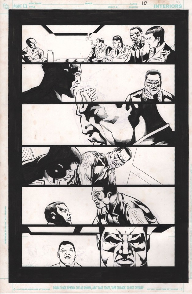 Checkmate 15 p10 by Joe Bennett & Jadson! Mr Terrific Amanda Waller Comic Art