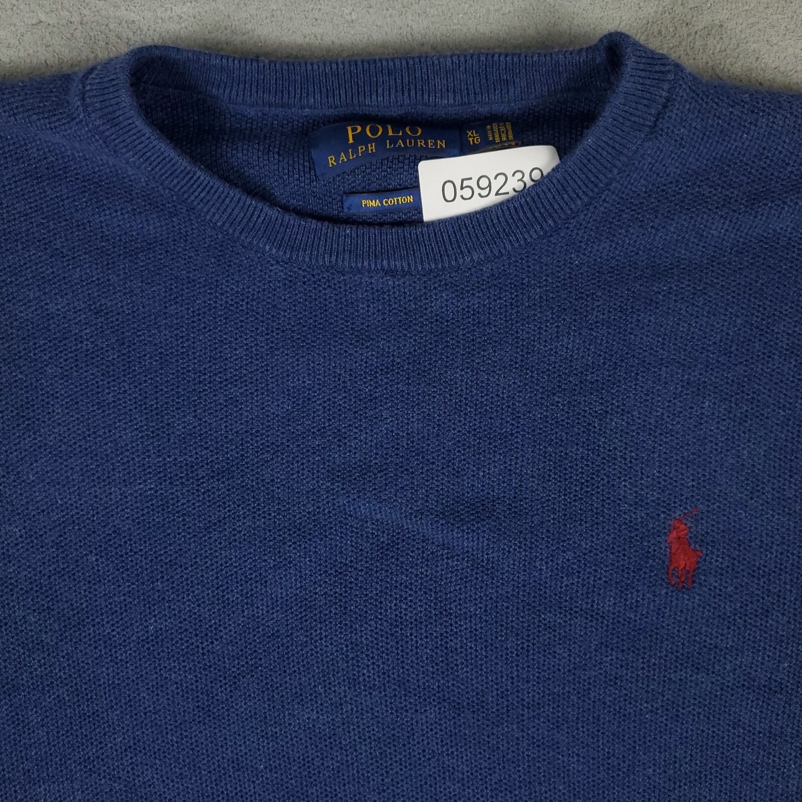 Maglione Ralph Lauren uomo XL blu maglia pony casual pullover felpa