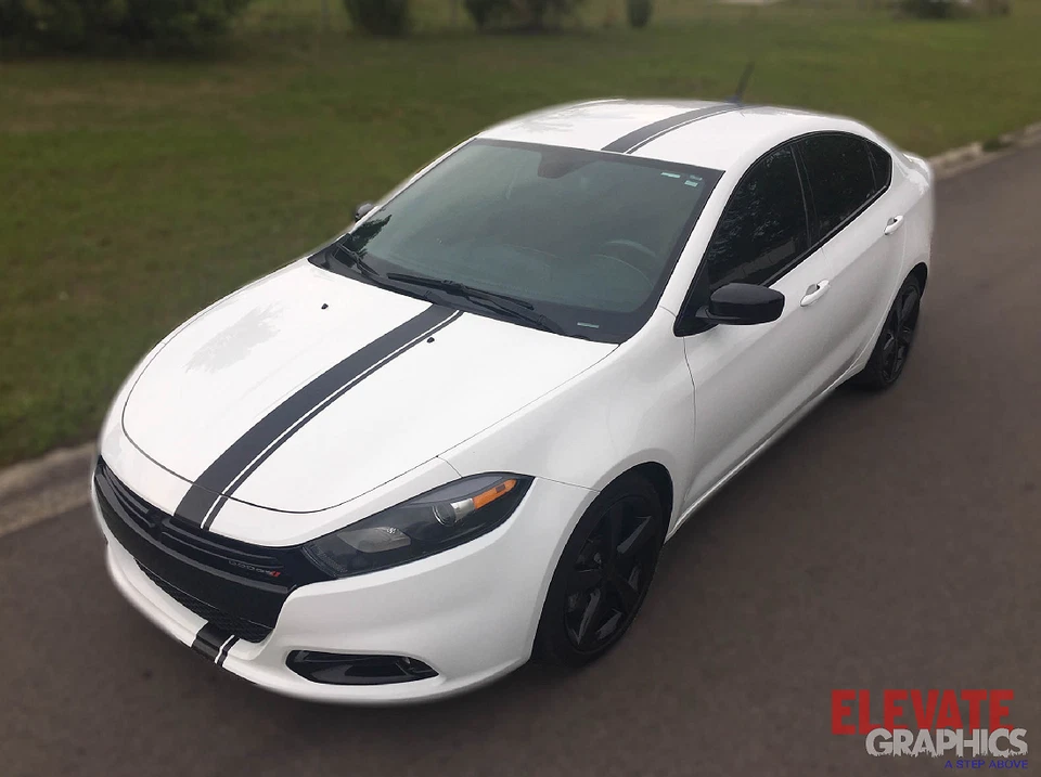 Se adapta a calcomanías Dodge Dart rayas de vinilo de rally individuales pegatinas gráficas 3M 2013-2016 Foto 4 de 4