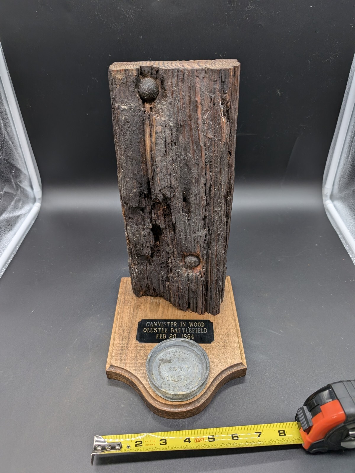 CIVIL WAR CANISTER SHOT STUCK IN TREE OLUSTEE BATTLEFIELD 1864 eBay