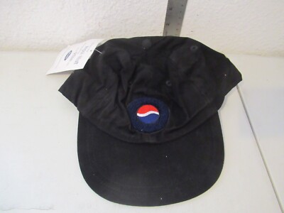 Vintage Pepsi Stuff Black hat adjustable Snap Back new with tag