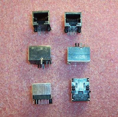 QTY (20) FRJA-488 AMPHENOL 8 POSITION 8P8C SHIELDED RJ-45 MODULAR JACKS