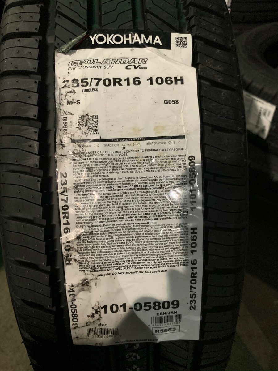 2 New 235 70 16 Yokohama Geolandar CV Tires | eBay