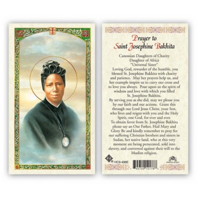 Saint Josephine Bakhita - Prayer  - Paperstock Holy Card  499ENL