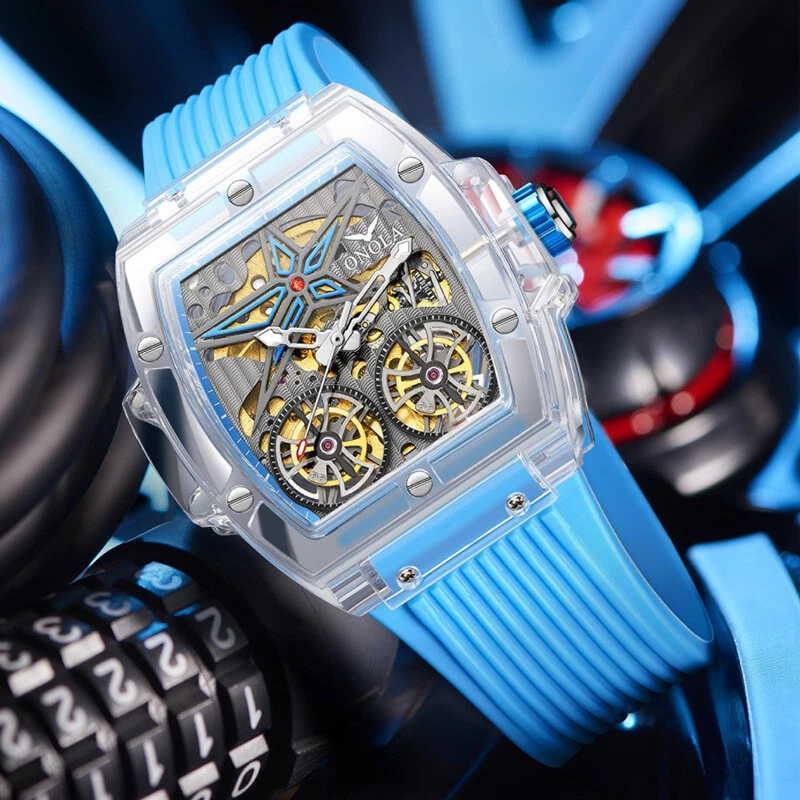 Men's silicone band clearance watches