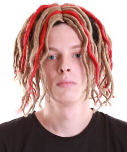 Details Zu Blonde Red Dreadlock Wig For Cosplay Lil Pump Halloween Party Fancy Dress Hm 989