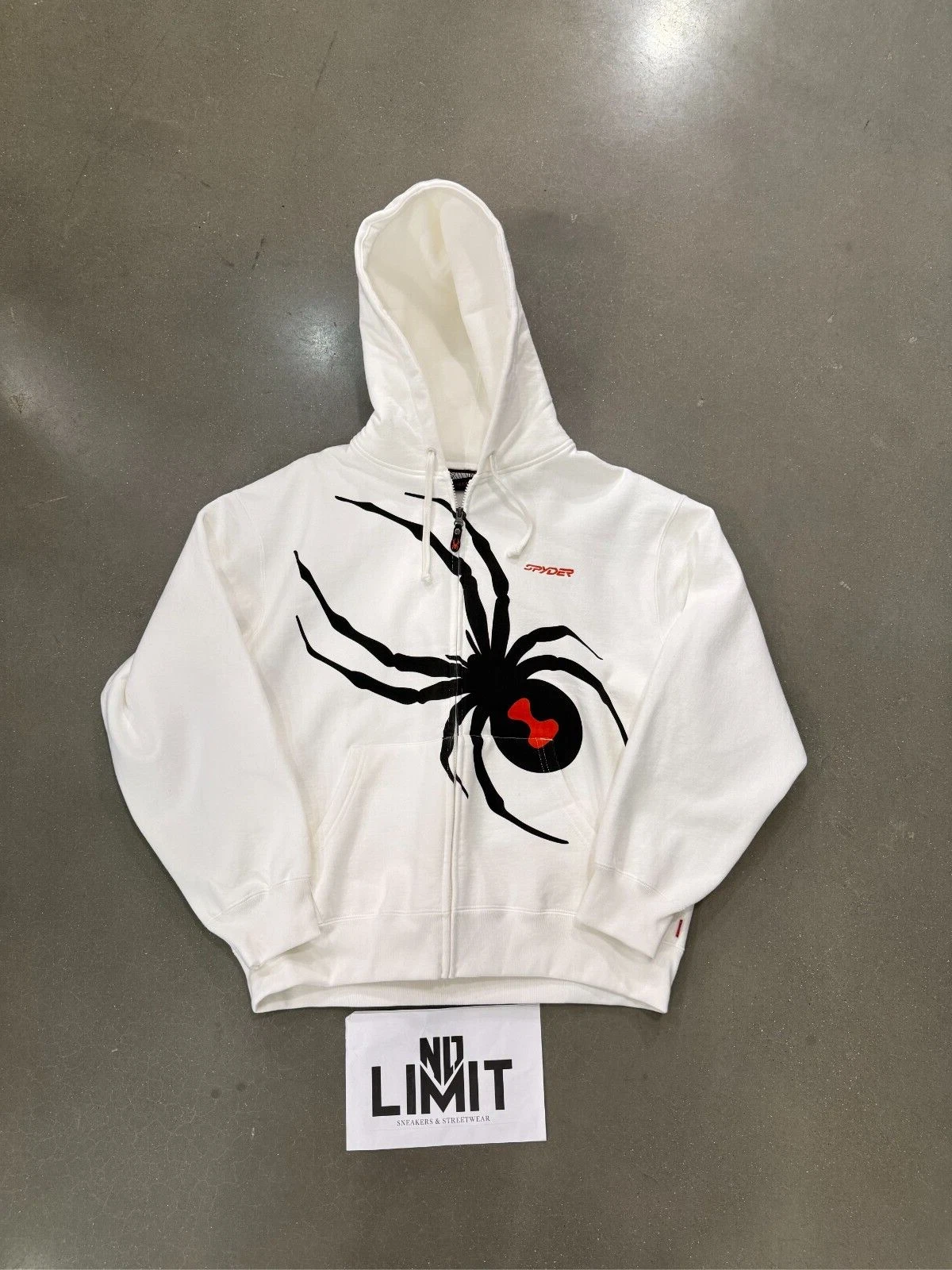Sweat à capuche zippé Supreme Spyder blanc NEUF TAILLE M EXPÉDITION RAPIDE