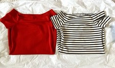 2 x Zara Square Neck/Drop Shoulder Mini Dress, Sz M