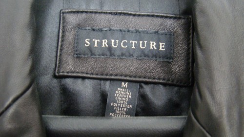 Structure black leather jacket - New With Tags - Unworn - Price Reduced - Picture 2 of 7