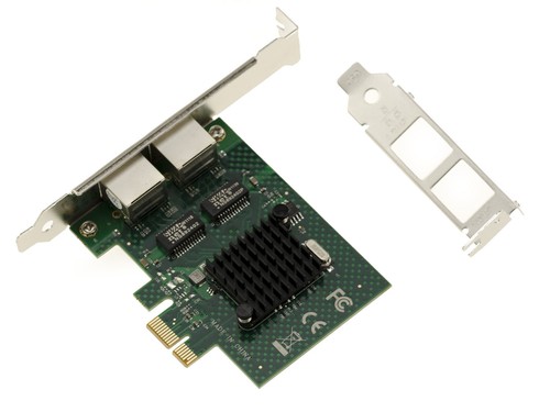 Pcie Dual 2 Lan Gigabit Ethernet RJ45 10 100 1000Mb - Broadcom BCM5720 - Picture 3 of 3