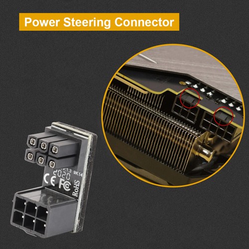 ATX 6 Pin Buchse auf Stecker, 180 Grad nach oben abgewinkelter Adapter für Grafi - Bild 3 von 9