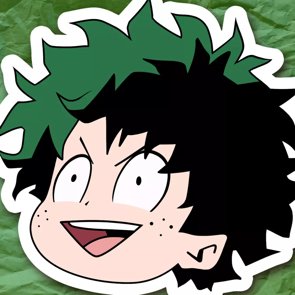 Kid Deku My Hero Academia Sticker Decal All Might Froppy Anime Meme