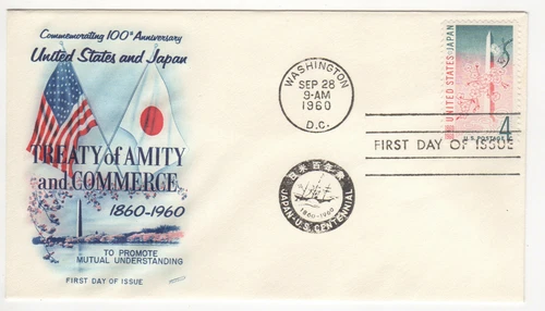 SSS:  Fleetwood  FDC 1960  4c  Treaty of Amity and Commerce  Japan      Sc# 1158
