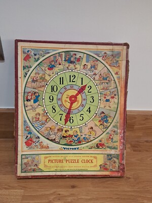 Happy Hour Uhr G.J. HAYTER & CO. Holzpuzzle für Kinder Made in England