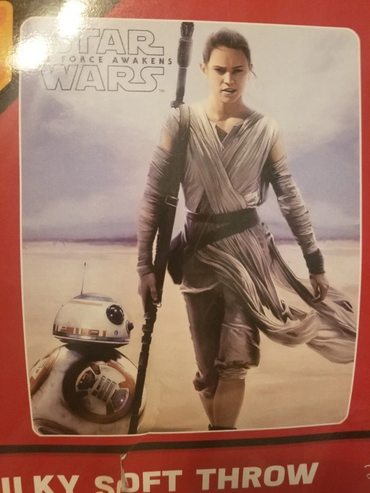 NUEVO STAR WARS EL DESPERTAR DE LA FUERZA REY TIRO SUAVE SEDOSO 40 X 50 PULGADAS B1 Foto 3 de 4