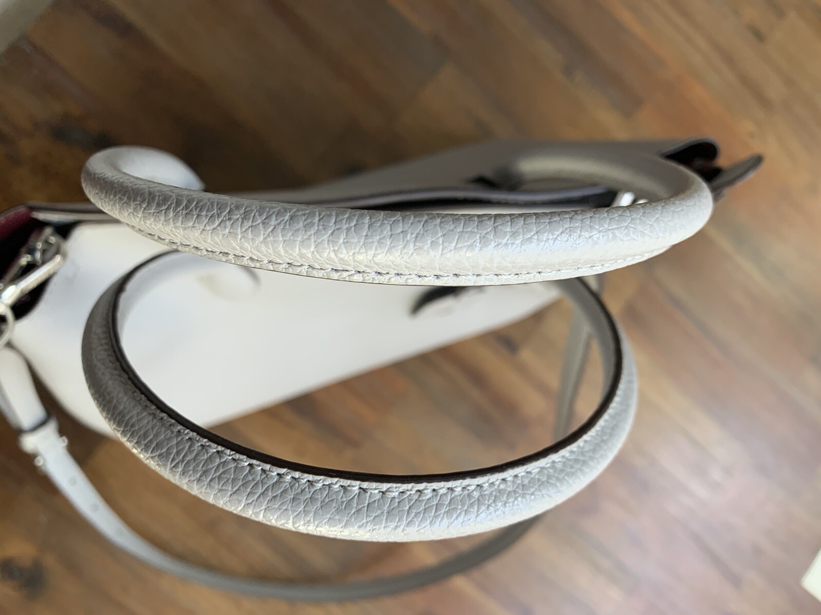 Kate Spade Eva Medium Top Zip Satchel Leather Bag Rare Nimbus Gray Nice 