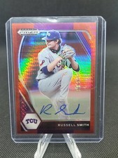 Russell Smith 2021 Panini Prizm Draft Picks Base Auto Red wave  Prizm #PDP51 