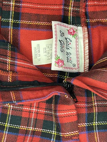 Vintage 90s Girls Plaid Stirrup Pants Size 7 - Amazing Cond - Picture 6 of 7
