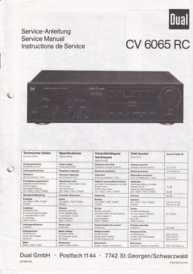 Service Manual-Anleitung für Dual CV 6065 RC 