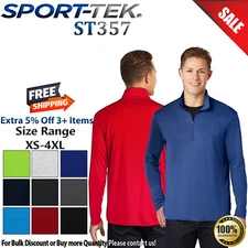 Sport-Tek ST357 Mens Long Sleeve Dri-Fit PosiCharge Competitor 1/4 Zip Pullover