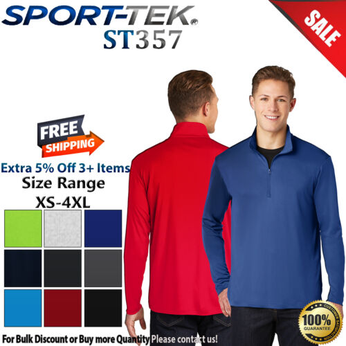 Sport-Tek ST357 Mens Long Sleeve PosiCharge Competitor 1/4 Zip Stylish ...