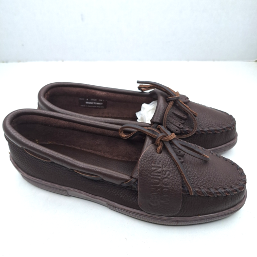 Minnetonka Damen Elchleder klassische Halbschuhe Größe 9 schokoladenfarben - Bild 8 von 12