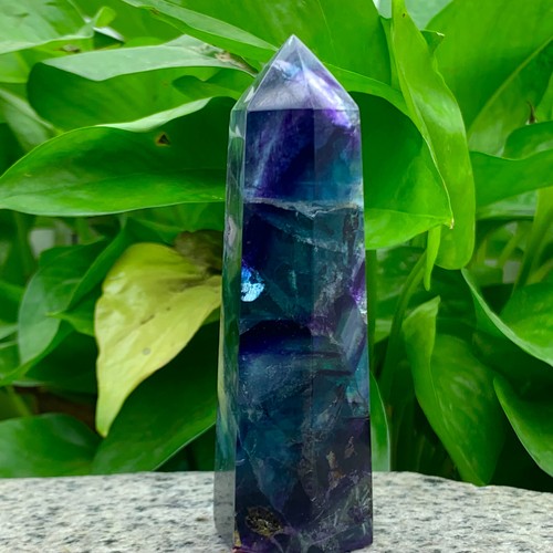 122G Natural colour Fluorite Crystal obelisk crystal wand healing stan - 第 15/15 張圖片