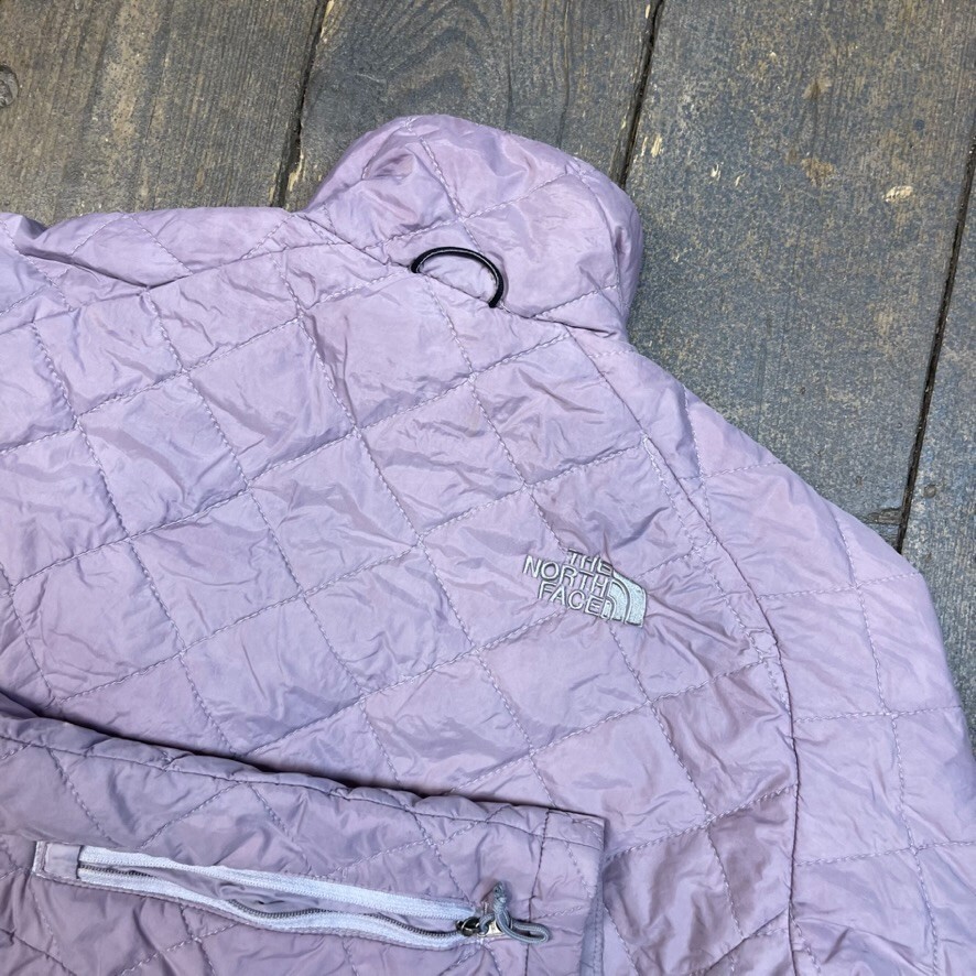 The North Face Puffer Jacket Womens Full Zip Lightweight Ski Coat, Purple Small image 8