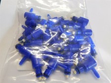 25 CPC PMCD230212MBLU 1/8" Hose Barb Valved Elbow Coupling Blue Polypropylene