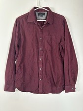 Men's Banana Republic Slim Fit Red Blue Plaid Button Down Shirt Size Medium