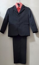 Boy's 4 Piece Set: Sz 6 Stripe Black Jacket  Pant Amherst Collection 2 Shirts