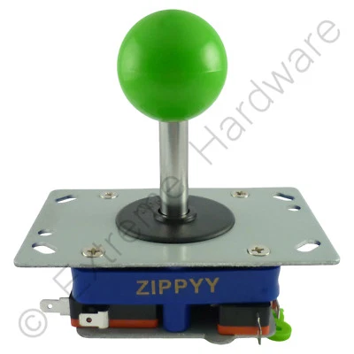 Zippyy Short Shaft Ball Top Arcade Joystick 2/4/8 Way (Green) Zippy MAME JAMMA