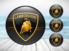 <!--F#f_0-->4x Center Wheel Cap Decals Silicone Lamborghini Emblem Rims Logo Stickers<!--F/-->