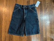 Urban Pipeline Boys Denim Carpenter Shorts 12 R Pockets Adjustable Waist Dk Wash
