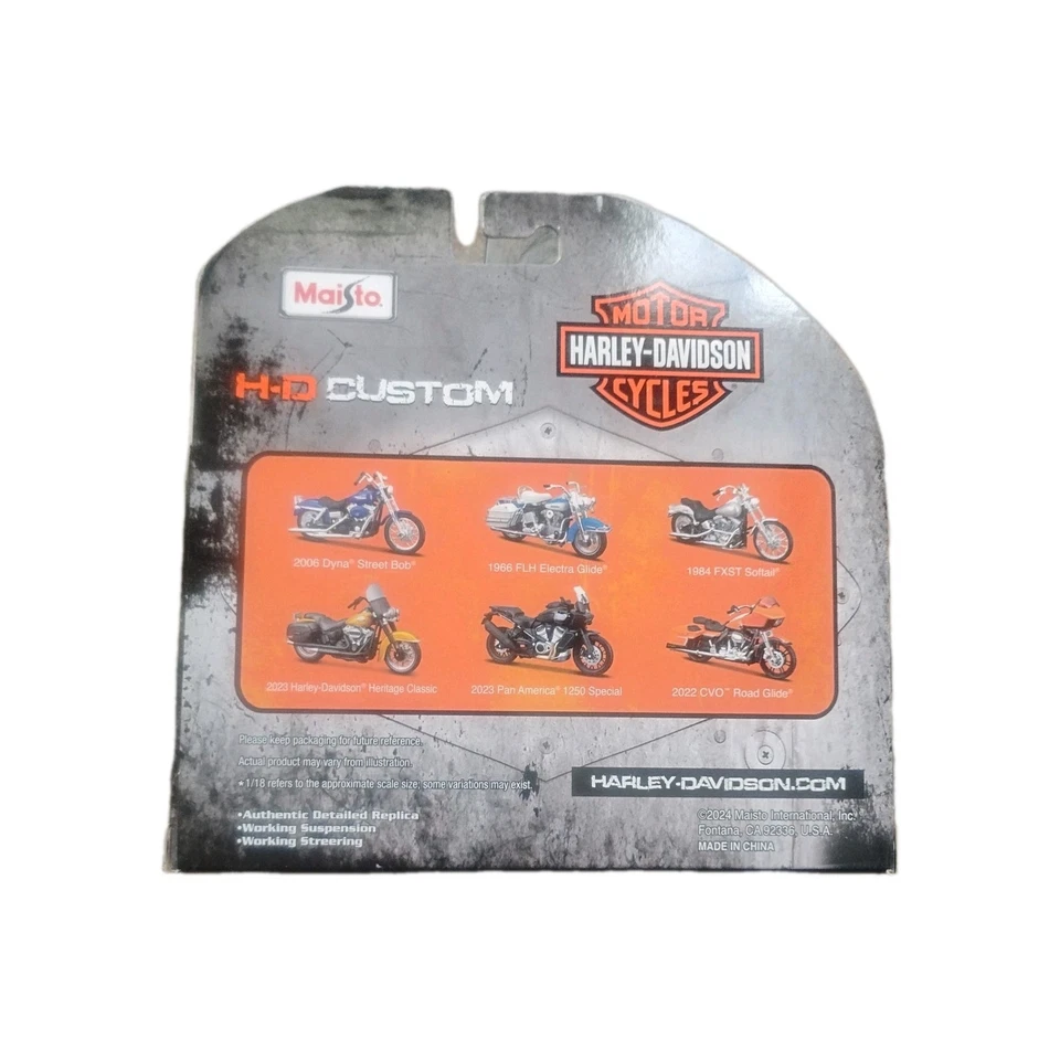 Литой под давлением мотоцикл Maisto Harley Davidson 2006 DYNA Street Bob серия 44 1:18 - Изображение 3 из 4