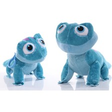 Frozen 2 Fire Spirit Bruni Salamander Lizard Blue Plush Doll Stuffed Figure Toys
