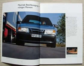 SAAB 9000 Car Range Sales Brochure For 1990 #253252 GERMAN TEXT CD TURBO 16 CDi+