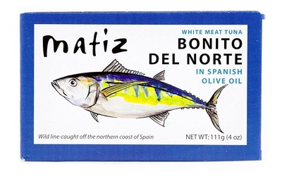 Matiz España Bonito Del Norte White Tuna in Olive Oil 4oz Cans Pack of 12