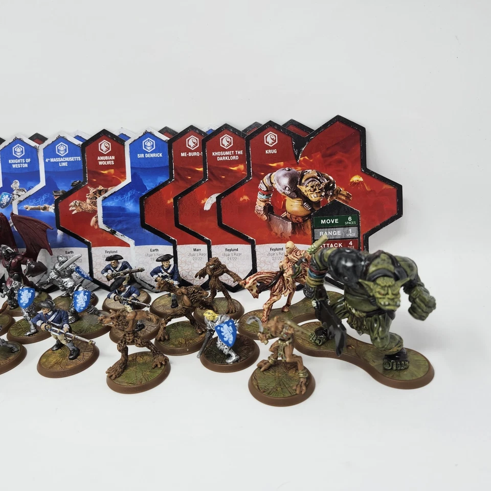 Juego completo de 2 figuras y tarjetas del ejército Heroscape Utgar's Rage Wave envío gratuito Foto 3 de 4
