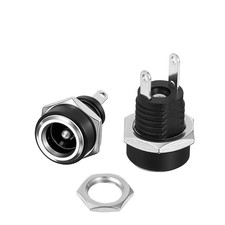 10 Pack DC Power Jack Panel Mount Connector, 5.5mm x 2.1mm DC Power Supply Ja...
