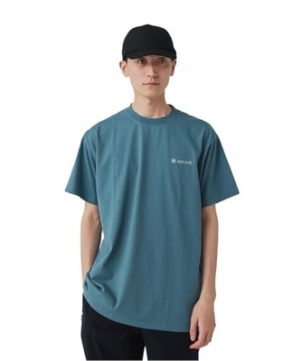 Snow Peak Logo T-Shirt Gr.M blau TS-25SU101 perfekt für Festivals Camping und