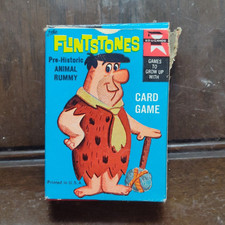 Ed-U-Cards Flintstones Pre-Historic Animal Rummy Card Game 1964 2-4P Ages 4-7