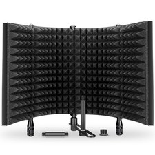 Studio Recording Microphone Isolation Shield, Pop Filter.High density absorbe...