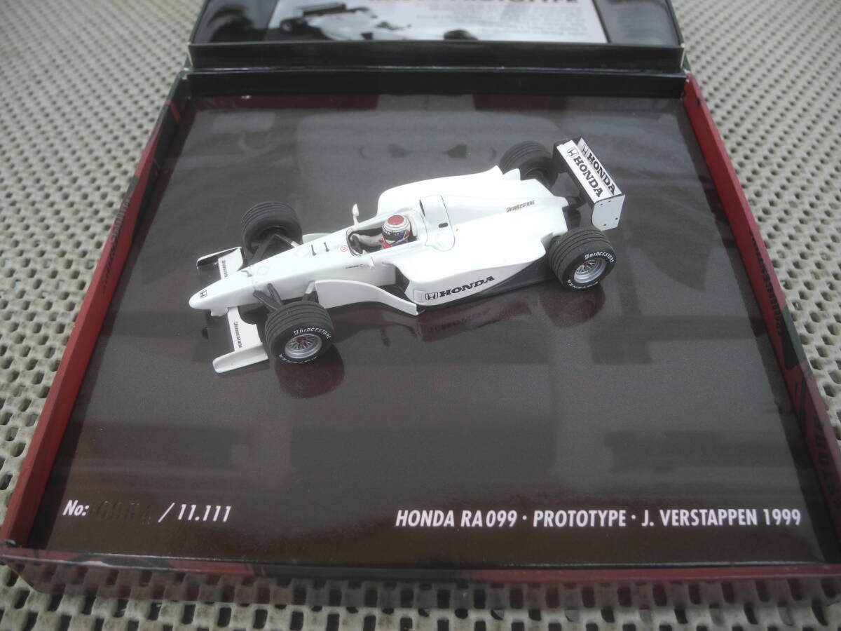 ミニチャンプスHONDA RA099 PROTOTYPE 1999 Honda Ra099 J.verstappen Prototype 1999 Minichamps White 1