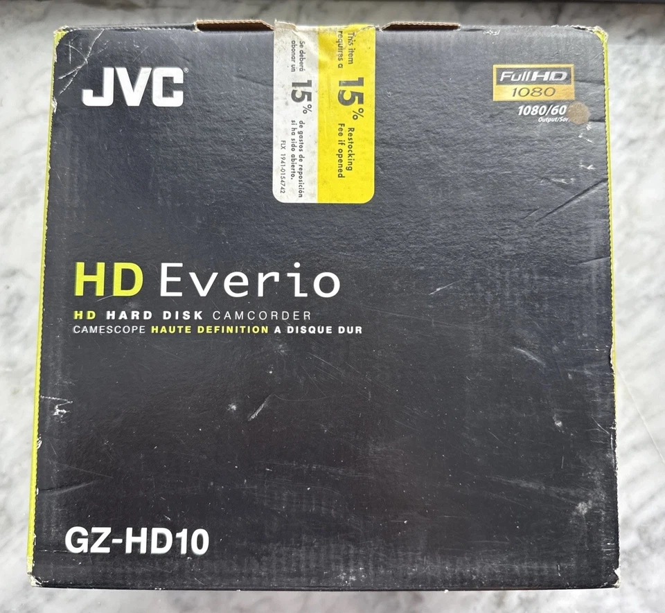 NEW SEALED JVC Everio Camcorder GZ-HD10/ Full HD 1080i/40GB HDD - Image 2 of 4