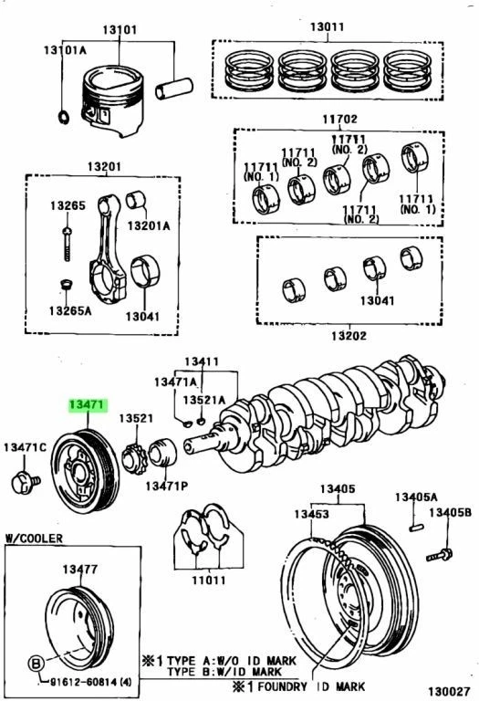 Оригинальный шкив коленчатого вала 13408-75030 подходит для Toyota Land Cruiser Prado 97–09 годов выпуска - Изображение 4 из 4